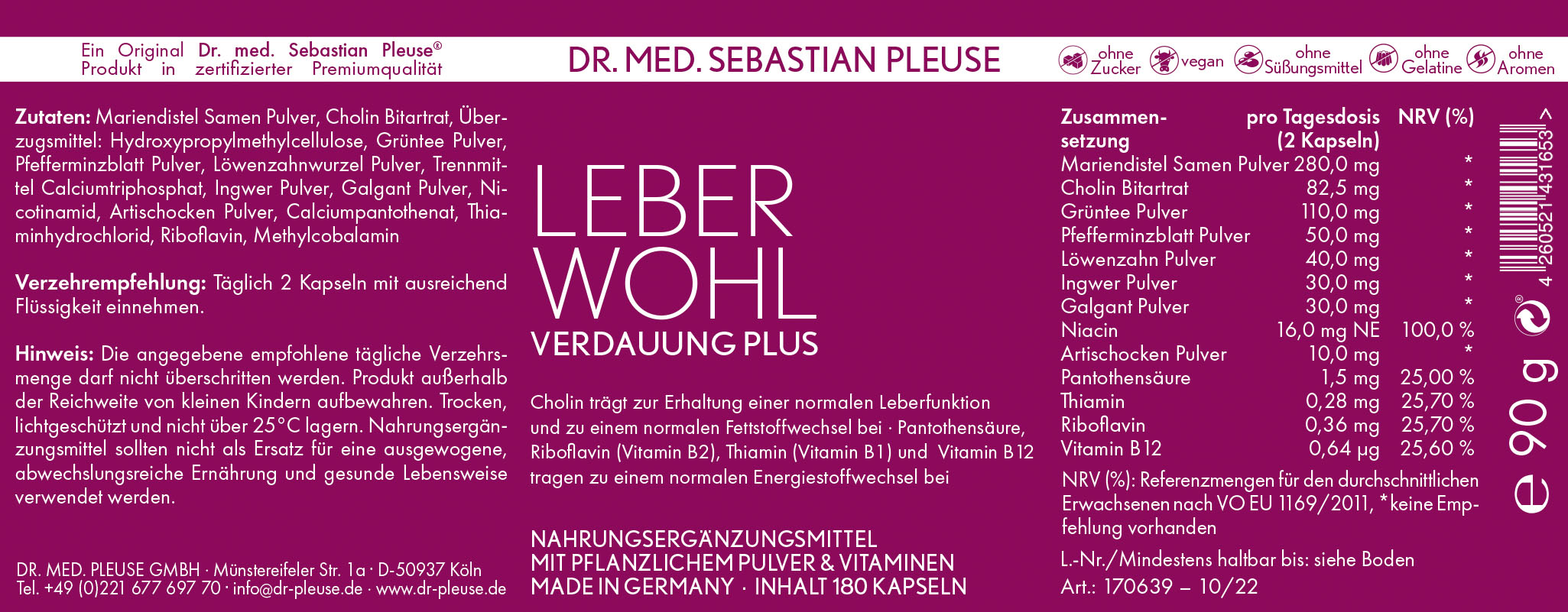 Leberwohl MEGAPACK (3 Monate)