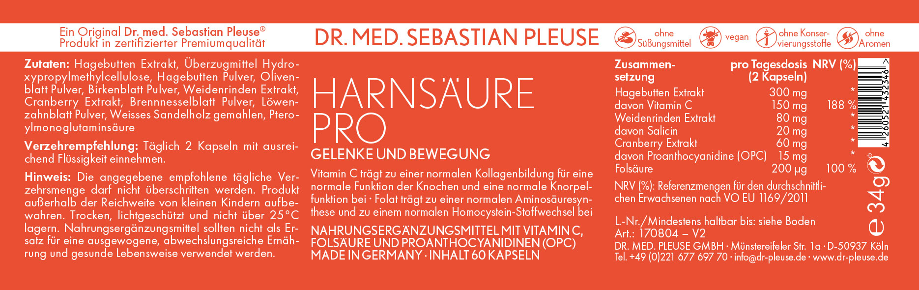Harnsäure Pro DOPPELPACK (2 Monate)