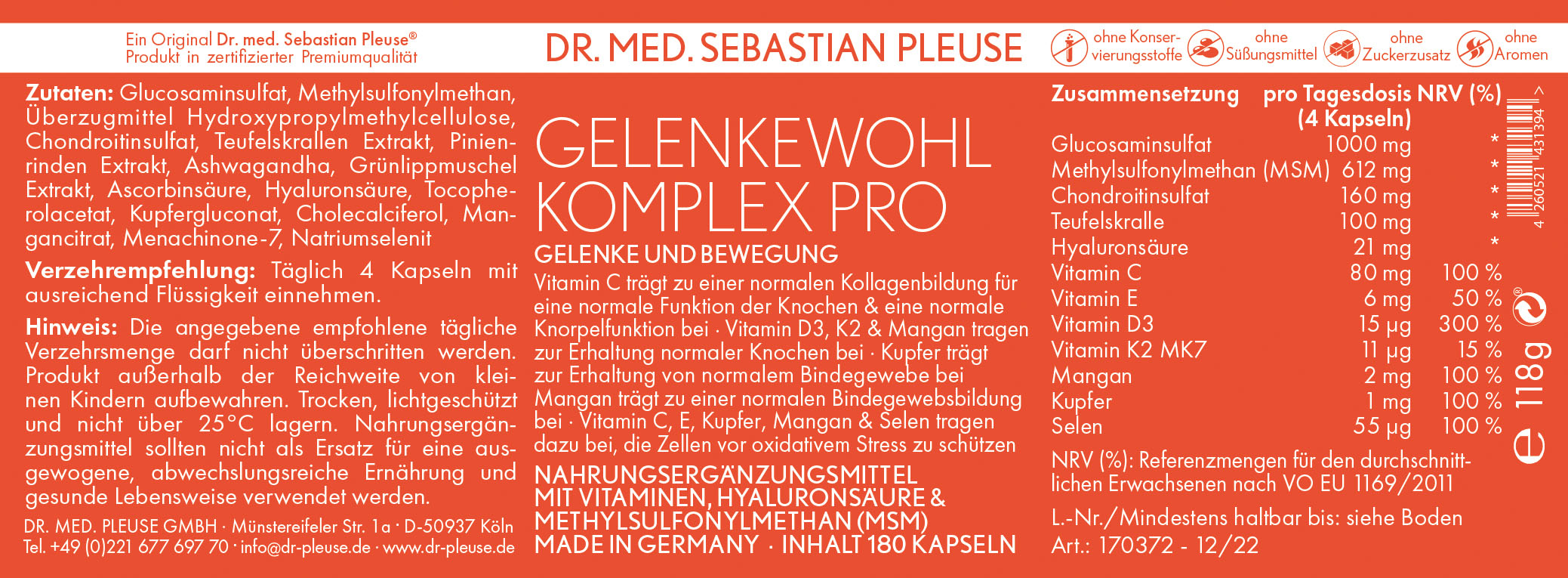 Gelenkewohl Komplex Pro (6 Wochen)