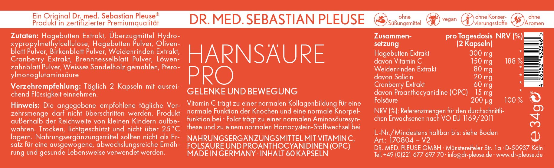 Harnsäure Pro (1 Monat)