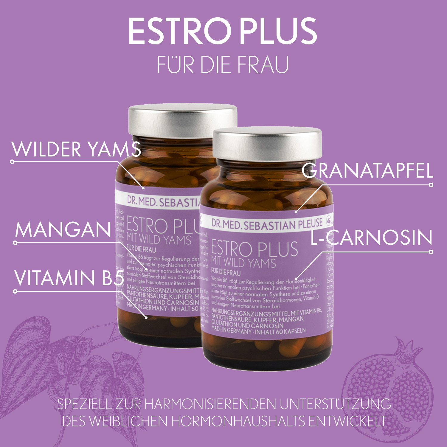 Estro Plus mit Wild Yams DOPPELPACK (2 Monate)