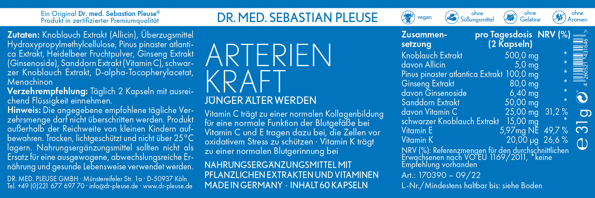 Arterienkraft DOPPELPACK (2 Monate)