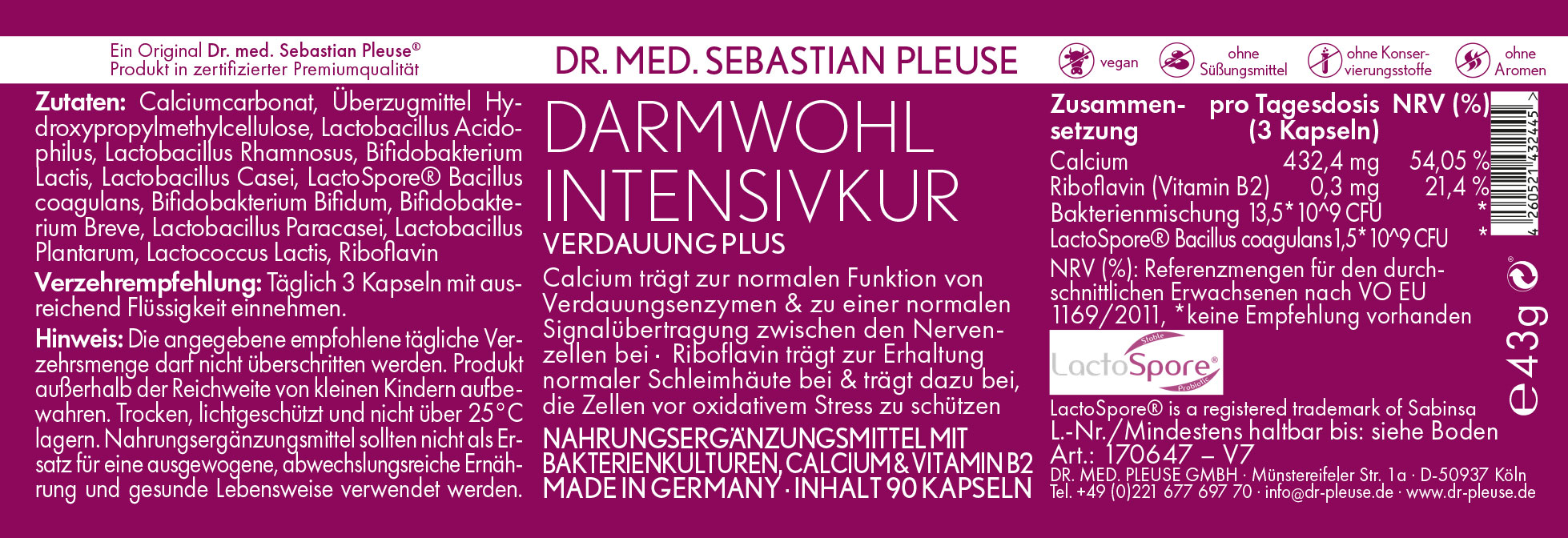 Darmwohl Intensivkur DOPPELPACK (2 Monate)