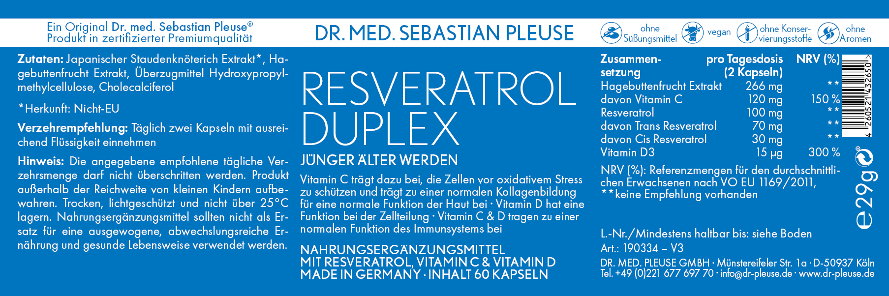 Resveratrol Duplex Doppelpack (2 Monate)